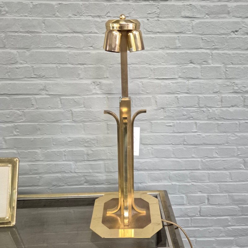 Belgo Chrom gouden tafel lamp - jaren 80