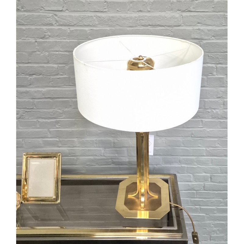 Belgo Chrom gouden tafel lamp - jaren 80