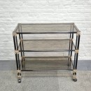 Vintage 1980's three-tier serving wagon