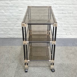 Vintage 1980's three-tier serving wagon