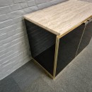 Belgo Chrom two-door sideboard Maison Jansen style - 1970's