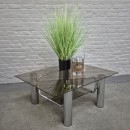 Vintage Italian chrome coffee table -1970's