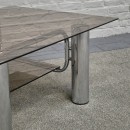 Vintage Italian chrome coffee table -1970's