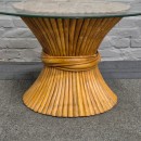 John McGuire wheat sheaf side table - 1970's