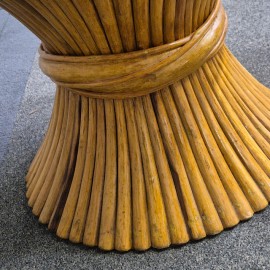 John McGuire wheat sheaf side table - 1970's