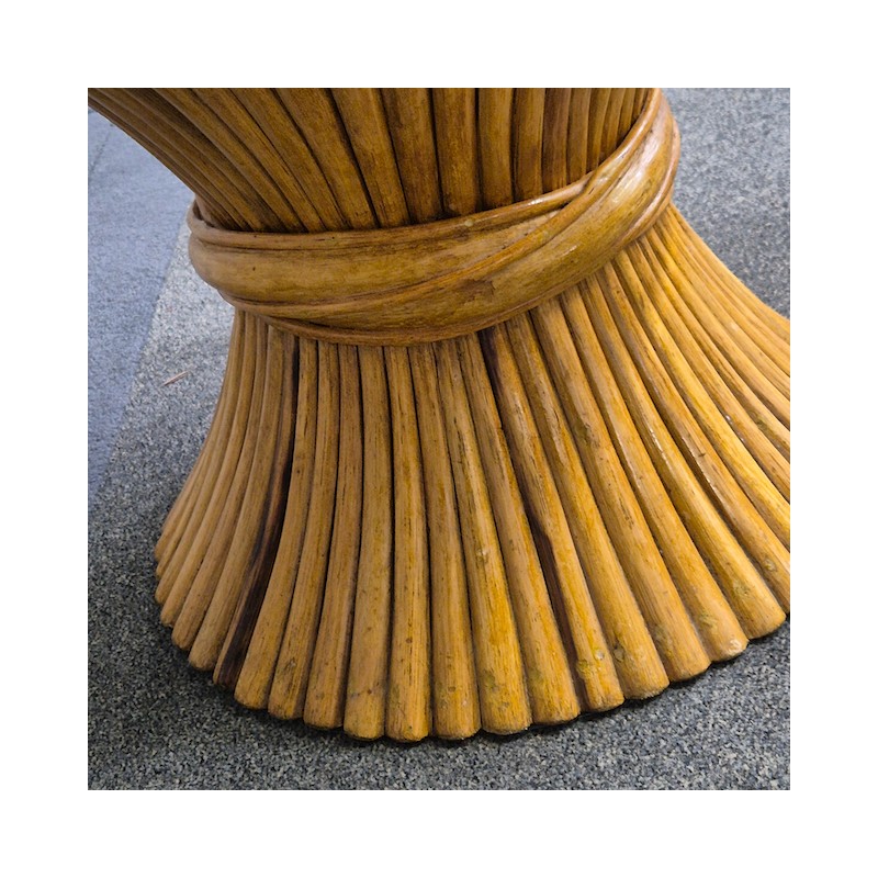 John McGuire wheat sheaf side table - 1970's