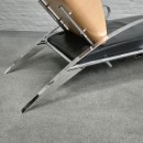 Black leather lounge chair Futuro 3 by Massimo Iosa Ghini for Moroso - Italy 1980's