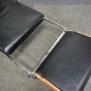 Zwart lederen lounge stoel Futuro 3 door Massimo Ghini voor Moroso - Italië jaren 80