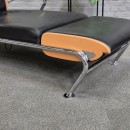 Zwart lederen lounge stoel Futuro 3 door Massimo Ghini voor Moroso - Italië jaren 80