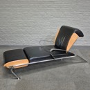 Zwart lederen lounge stoel Futuro 3 door Massimo Ghini voor Moroso - Italië jaren 80