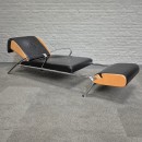 Zwart lederen lounge stoel Futuro 3 door Massimo Ghini voor Moroso - Italië jaren 80