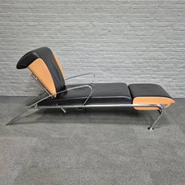 Zwart lederen lounge stoel Futuro 3 door Massimo Ghini voor Moroso - Italië jaren 80