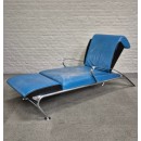 Blauw lederen lounge stoel Futuro 3 door Massimo Ghini voor Moroso - Italië jaren 80