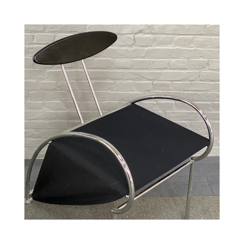 Black Velox armchair by Massimo Iosa Ghini for Moroso - Italy mid 1980's