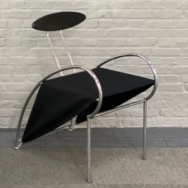 Black Velox armchair by Massimo Iosa Ghini for Moroso - Italy mid 1980's