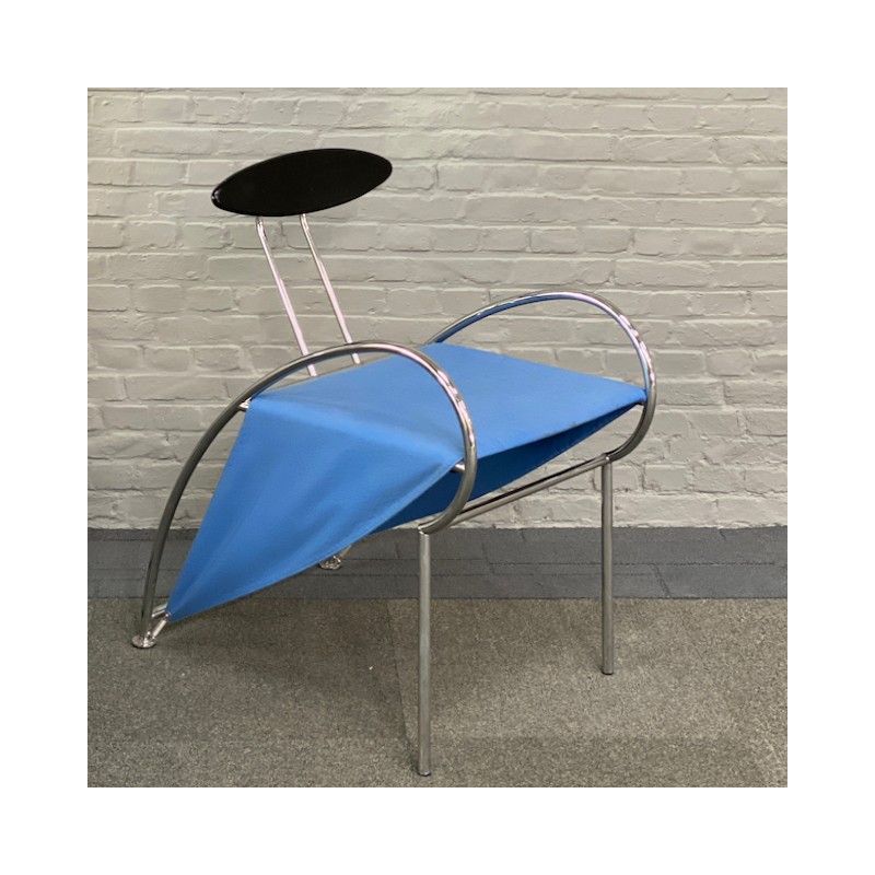 Blue Velox armchair by Massimo Iosa Ghini for Moroso - Italy mid 1980's