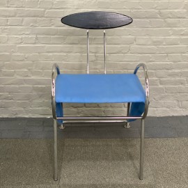 Blauwe Velox armstoel van Massimo Iosa Ghini voor Moroso - Italië midden jaren 80