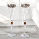Paar Godiva kristallen champagne glazen - Millennium - 24K