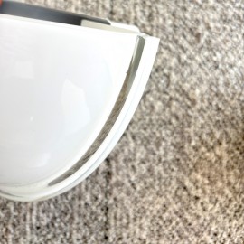 Pair of milk glass Murano Vetri wall lamps - 1980s