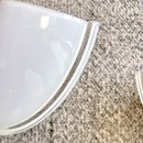 Pair of milk glass Murano Vetri wall lamps - 1980s