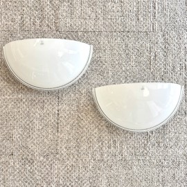 Pair of milk glass Murano...