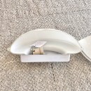 Pair of milk glass Murano Vetri wall lamps - 1980s