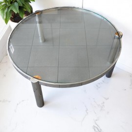 Ronde Italiaanse vintage salontafel - jaren 80