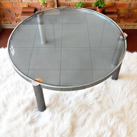 Ronde Italiaanse vintage salontafel - jaren 80
