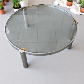 Ronde Italiaanse vintage salontafel - jaren 80