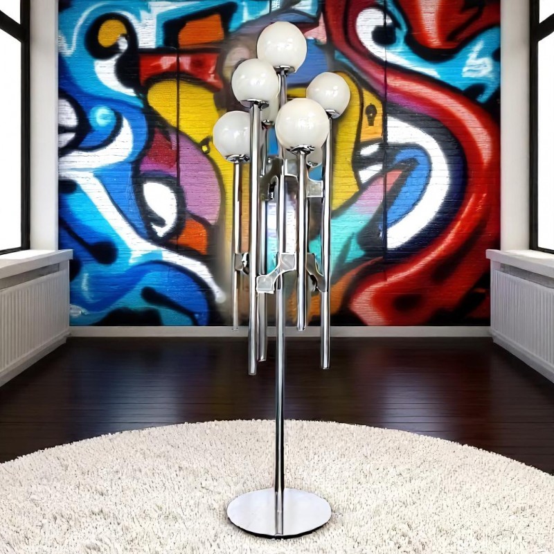 Gaetano Sciolari 7light chromed floorlamp - 1970's
