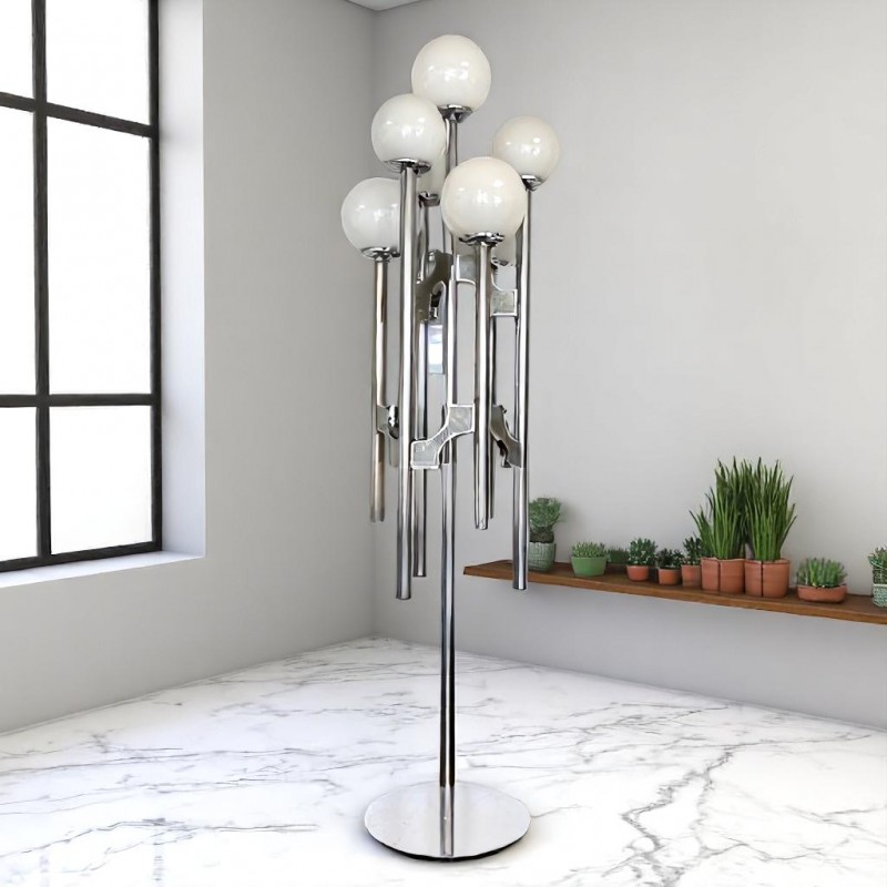 Gaetano Sciolari 7light chromed floorlamp - 1970's
