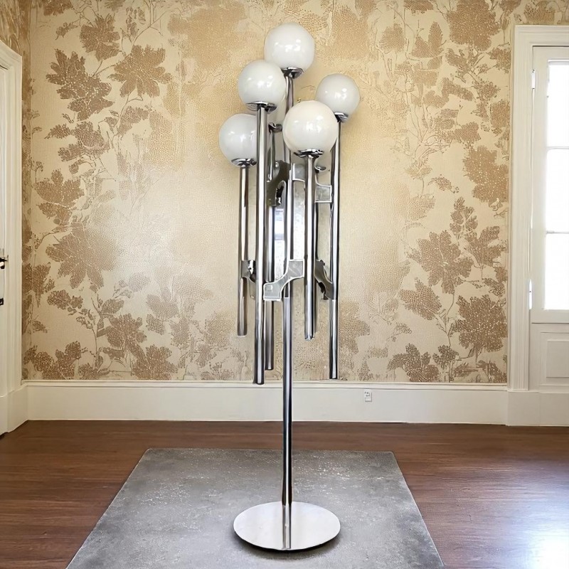 Gaetano Sciolari 7light chromed floorlamp - 1970's