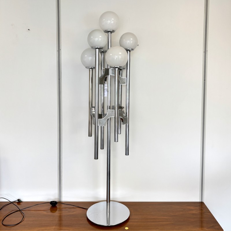 Gaetano Sciolari 7light chromed floorlamp - 1970's