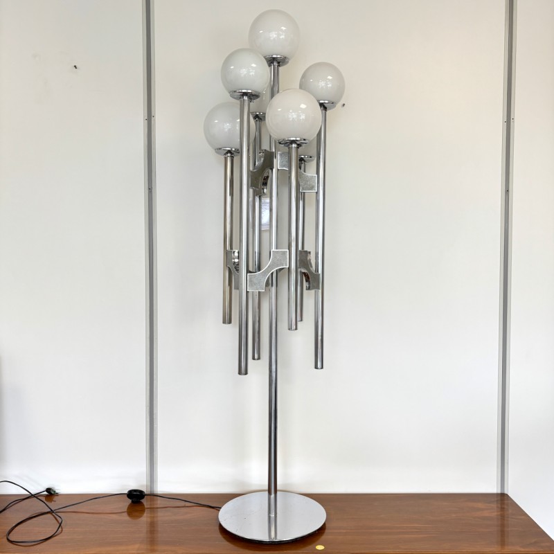 Gaetano Sciolari 7light chromed floorlamp - 1970's