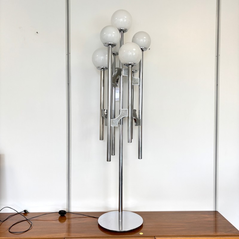 Gaetano Sciolari 7light chromed floorlamp - 1970's