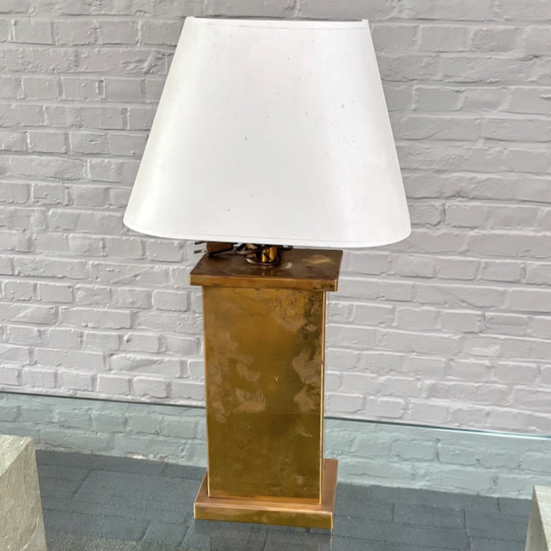 Belgochrom chinoiserie table lamp - 1970's