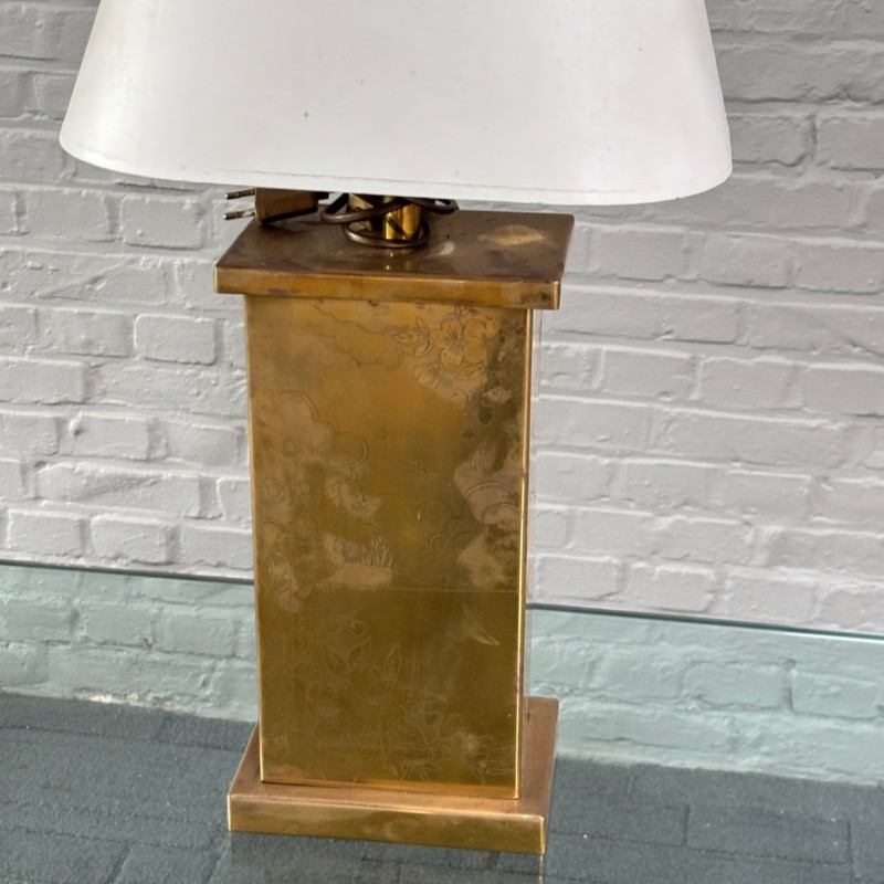 Belgochrom chinoiserie table lamp - 1970's