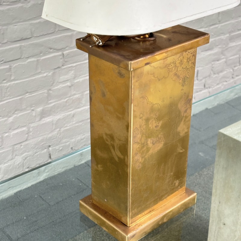 Belgochrom chinoiserie table lamp - 1970's