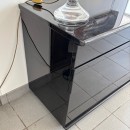 Black lacquered chest of drawers - 1990's