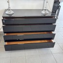 Black lacquered chest of drawers - 1990's