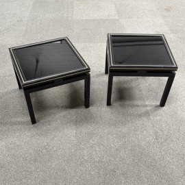 Pair small Pierre Vandel side tables - Paris 1970's