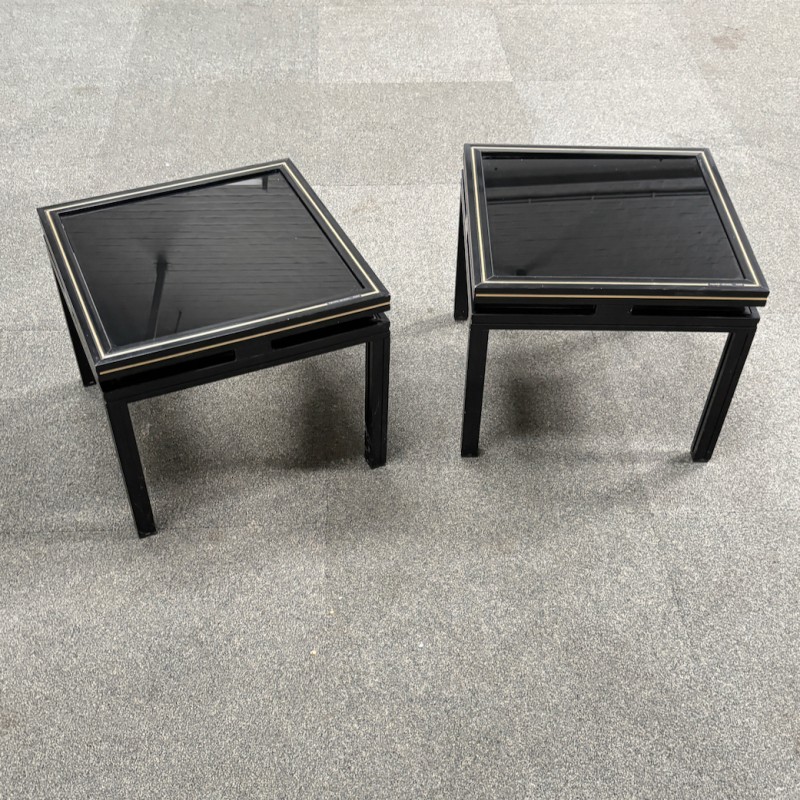 Pair small Pierre Vandel side tables - Paris 1970's