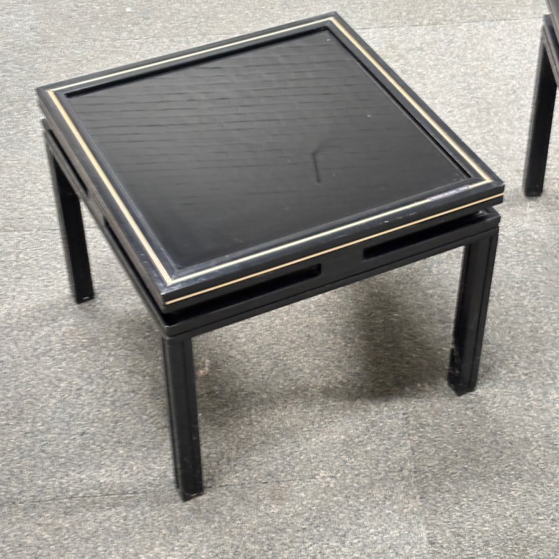 Pair small Pierre Vandel side tables - Paris 1970's