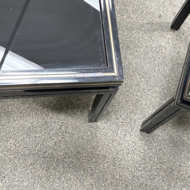Pair small Pierre Vandel side tables - Paris 1970's