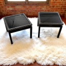 Pair small Pierre Vandel side tables - Paris 1970's