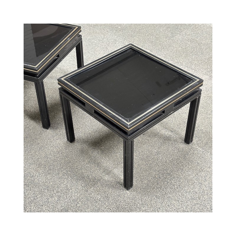 Pair small Pierre Vandel side tables - Paris 1970's