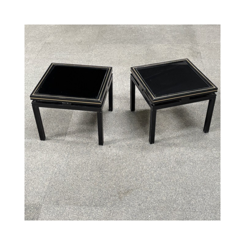 Pair small Pierre Vandel side tables - Paris 1970's