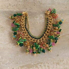 Vintage Lunch at the Ritz Frog Pond bracelet - 2000's