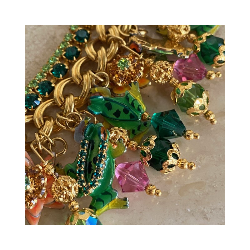 Vintage Lunch at the Ritz Frog Pond bracelet - 2000's