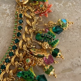 Vintage Lunch at the Ritz Frog Pond bracelet - 2000's